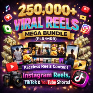 250,000+ Viral Faceless Reels Mega Bundle with Full PLR & MRR Rights | Instagram, TikTok & YouTube Shorts