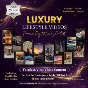 250,000+ Viral Faceless Reels Mega Bundle with Full PLR & MRR Rights | Instagram, TikTok & YouTube Shorts
