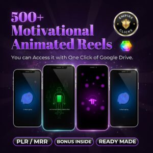 500+ Viral Animated Motivational Reels with Full MRR & PLR Rights | Faceless Content for Instagram, TikTok & YouTube Shorts