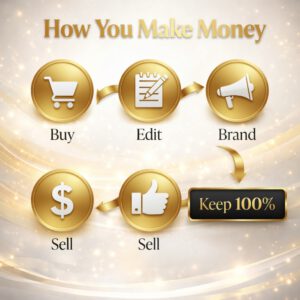 Make Money Online Ebook with PLR & MRR | 111-Page Fully Editable Canva Template for Passive Income