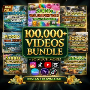 100,000+ Viral Reels Mega Bundle with PLR & MRR Rights | AI Animated Faceless Content for Instagram, TikTok & YouTube Shorts