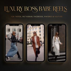 2000+ Luxury Aesthetic Boss Babe Reels Bundle with Full MRR & PLR Rights | Faceless Canva Templates for Instagram & TikTok