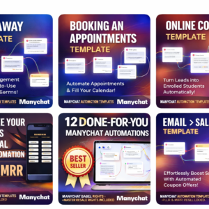 12 Premium ManyChat Automation Flows Bundle Done-For-You Chatbot Templates with Full PLR & MRR Rights