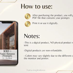 100+ Nano Banana Prompts for Architects | AI Architecture Prompts | Rendering & Design AI Prompts | PDF Prompt Library