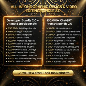75 Million+ Digital Products Mega Bundle | Full MRR & PLR Resell Rights | Canva Templates, Ebooks, Courses & More