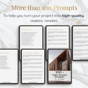 100+ Nano Banana Prompts for Architects | AI Architecture Prompts | Rendering & Design AI Prompts | PDF Prompt Library
