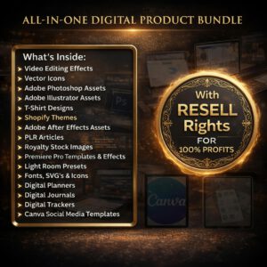 75 Million+ Digital Products Mega Bundle | Full MRR & PLR Resell Rights | Canva Templates, Ebooks, Courses & More
