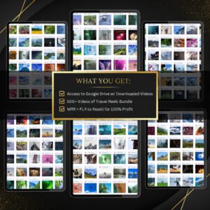 1000+ Faceless Travel Reels Bundle Premium Travel Videos for Instagram Reels, TikTok & YouTube Shorts With Full Master Resell Rights (MRR) & Private Label Rights (PLR)